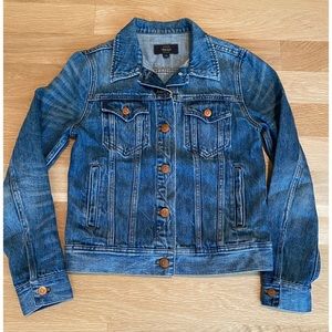 J Crew women’s, classic denim jean jacket XS